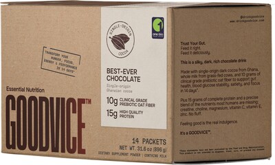 GoodVice debuts in three flavors-Best-Ever Chocolate, Madagascar Vanilla, and Sweet Cream Coffee.