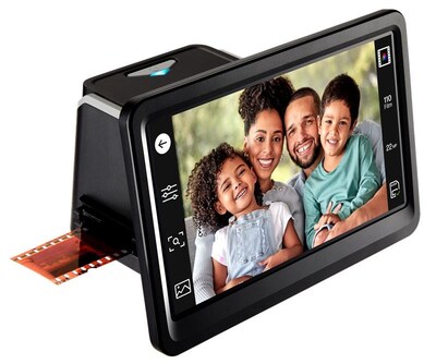 The new, adjustable 7” display, the Film Scanner enhances the experience of scanning photo negatives by offering users a larger screen to view old memories & an HDMI input to broadcast images to TVs or laptops