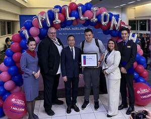 Ontario International Airport congratulates China Airlines on welcoming its 1 millionth passenger through ONT
