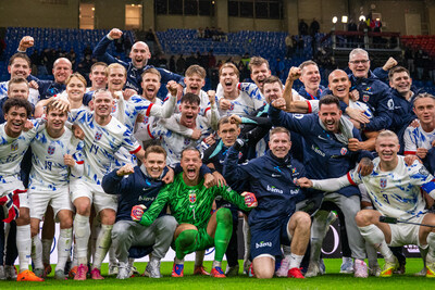 NFF Men's National Team celebrating qualification for the FIFA World Cup 2026