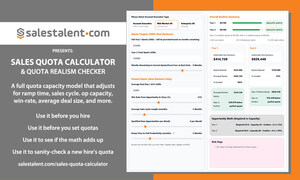 SalesTalent.com Sales Recruiters Launch Free Sales Quota Calculator and Quota Realism Checker