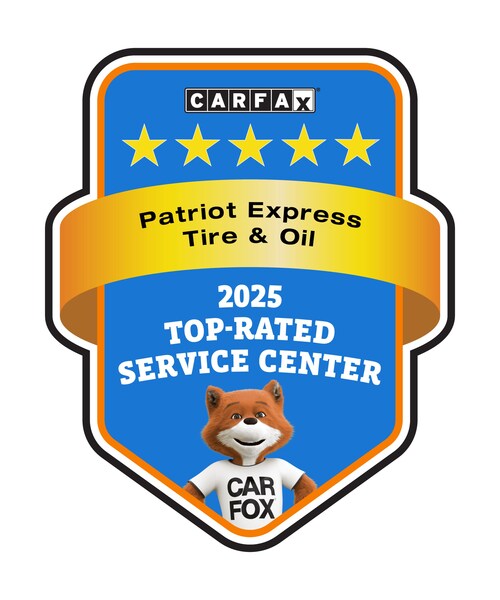 Patriot Express Tire & Oil Named A 2025 CARFAX Top-Rated Service Center