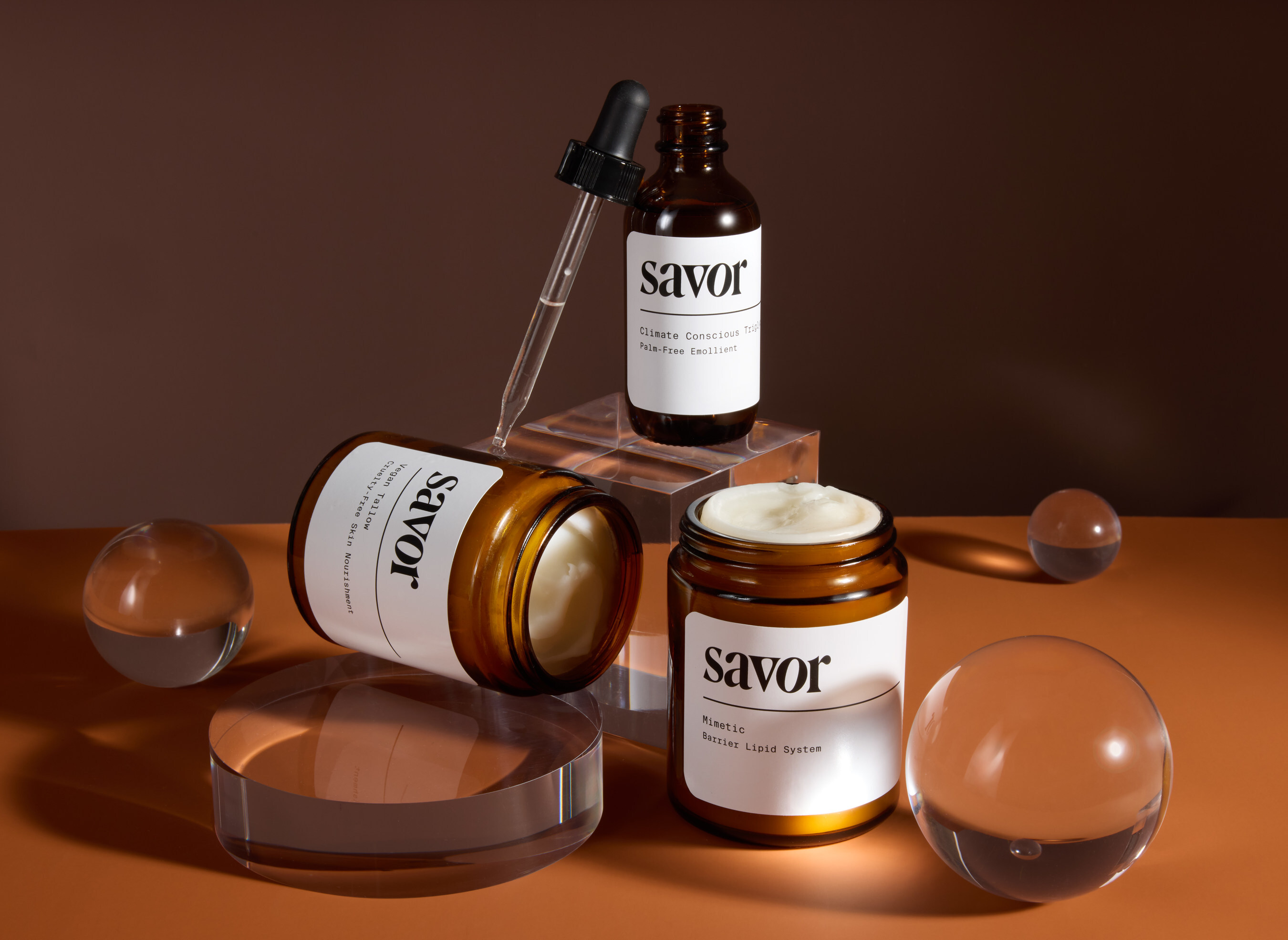 Savor's Climate Conscious Triglycerides™, Vegan Tallow™ and Mimetic personal care and beauty ingredients