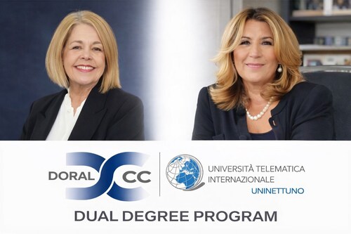 Judith Marty, Presidente de Doral College, y Prof. Maria Amata Garito, Rectora de UNINETTUNO University (PRNewsfoto/Doral College and Uninettuno) Judith Marty, Presidente de Doral College, y Prof. Maria Amata Garito, Rectora de UNINETTUNO University (PRNewsfoto/Doral College and Uninettuno)
