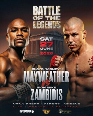Floyd Mayweather Faces Greek Icon 'Iron' Mike Zambidis in Athens at BATTLE of the LEGENDS