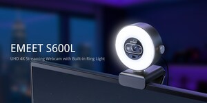 EMEET Launches S600L: A 4K Webcam with Built-in Ring Light for Creators and Streamers