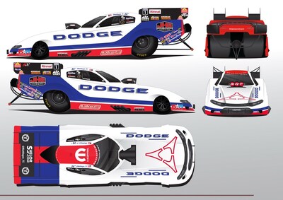 Tony Stewart Racing NHRA Dodge drivers Leah Pruett and Matt Hagan (graphics pictured) are turning up the heat this off-season, dropping a sneak peek of the new Dodge race car graphics they'll debut in less than 30 days at the 2026 season-opening NHRA Gatornationals in Gainesville, Florida, March 5-8.