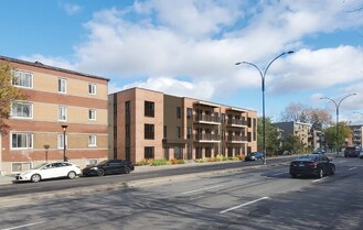 Rendu du projet de logements sociaux au 7965, boulevard de l'Acadie dans Parc-Extension - Crédits : Lemay et ACDF Architecture (Groupe CNW/Arrondissement de Villeray - Saint-Michel - Parc-Extension (Ville de Montréal))
