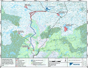 Frontier Lithium Provides Critical Minerals Infrastructure Funding Update including the Road Connecting the PAK Lithium Project