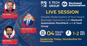 E Tech Group and Rockwell Automation Announce Joint Live Session on Streamlining Modernization in Food &amp; Beverage Manufacturing