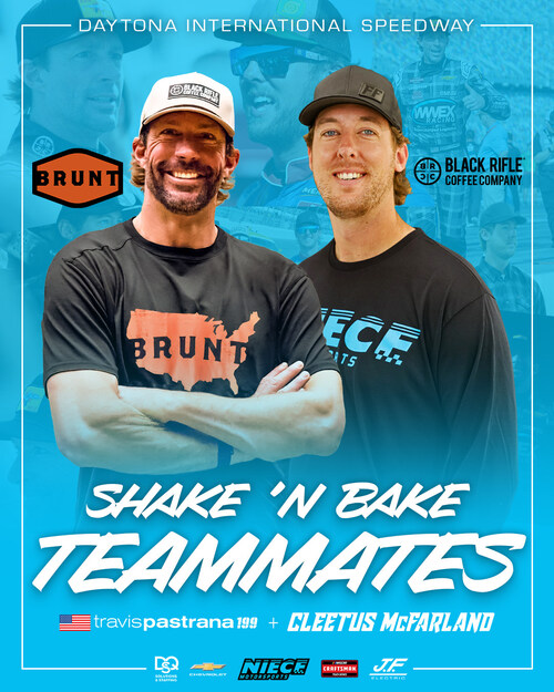 Pastrana to the No. 42 BRUNT Workwear Chevrolet Silverado, while McFarland will pilot the No. 4 Black Rifle Coffee Company Chevrolet Silverado