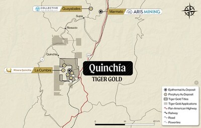 Figure 2: Regional Location Map (CNW Group/Tiger Gold Corp.)