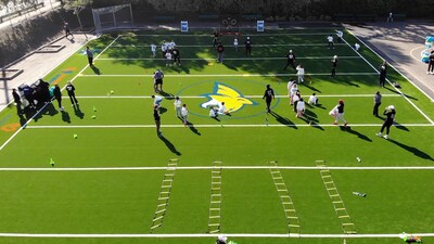 Pivot Performance Turf was selected for the field for its exceptional safety and durability. Pivot requires no black crumb rubber or other performance infills while still delivering the feel and performance of natural grass under intense play conditions.  
The project was funded in part by the Playing for Keeps Association, and the new field and agility mat were unveiled during the Vincent Country Safe Zone Activity Day Presented by Cigna Healthcare on February 3, 2026.