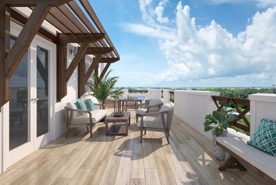 Rooftop Terrace Rendering | Breakwater Villas by Century Communities | New Homes in St. Augustine, FL