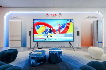 TCL products are featured in a space at the Milano Olympic Village