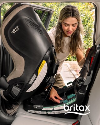 EASY INSTALLATION IN SECONDS: Activate the auto-opening seat, place the seat belt into the ultra-accessible belt path, buckle, and click it closed. It’s that simple! The Britax-exclusive QuickStand™ seat prop holds the seat up and out of the way, and ClickTight® technology automatically tightens and locks the seat belt for a fast, intuitive, and parent-friendly car seat installation. EASY INSTALLATION IN SECONDS: Activate the auto-opening seat, place the seat belt into the ultra-accessible belt path, buckle, and click it closed. It’s that simple! The Britax-exclusive QuickStand™ seat prop holds the seat up and out of the way, and ClickTight® technology automatically tightens and locks the seat belt for a fast, intuitive, and parent-friendly car seat installation.