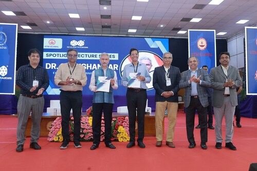 Indian External Affairs Minister Dr S Jaishankar (3rd L) releases a book on ‘India’s Innovation Ecosystem Going Global’ on 2 Jan at IITM, India Indian External Affairs Minister Dr S Jaishankar (3rd L) releases a book on ‘India’s Innovation Ecosystem Going Global’ on 2 Jan at IITM, India