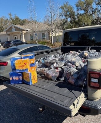 Giving back to our community. 600+ pounds of food donated to Florida Farm Share.