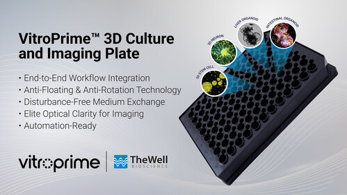 VitroPrime™ 3D Culture and Imaging Plate - A premium cover-glass bottom plate for zero disruption 3D cell culture workflow: From cell seeding to high-resolution imaging.