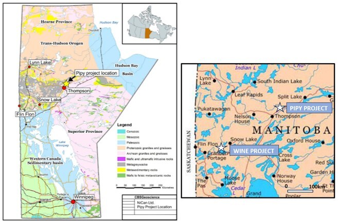 Figure 4: NiCAN’s Project Locations in Manitoba, Canada (CNW Group/Nican Ltd.) Figure 4: NiCAN’s Project Locations in Manitoba, Canada (CNW Group/Nican Ltd.)