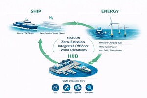 해상풍력 O&amp;M에 친환경 선박 도입… 말콘, 국내 첫 친환경 CTV 스틸커팅