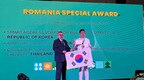 CEO; JAEHOON PARK representative receives the Romania Special Award at an international invention exhibition, recognizing innovative technology contributions from the Republic of Korea.