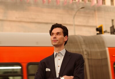 Matthew Chase Levy in front of Los Angeles City Hall