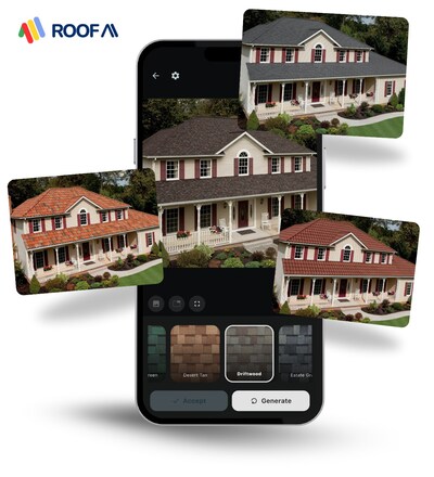 Roof AI App by ReImage AI - See any roof in seconds with photorealistic results