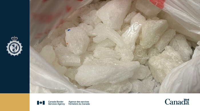 CBSA border services officers seize 314 kg of methamphetamine at the Abbotsford-Huntingdon port of entry. (CNW Group/Canada Border Services Agency)