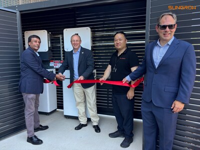 UNSW Project Leader Scientia Professor Deo Prasad AO, Dubbo Regional Council Mayor Josh Black, Sungrow representative Richard Chen and Dr. Robert Gordon from TRaCE (from left to right)