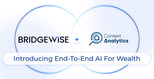 BridgeWise Acquires US-Based Context Analytics to deliver the industry’s first fully integrated wealth AI solution. (PRNewsfoto/BridgeWise)