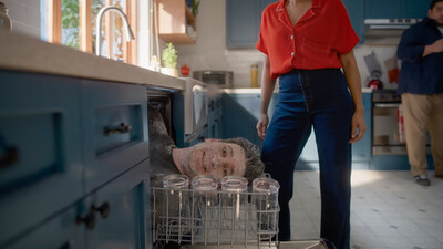 Finish spotlights the common dishwashing frustration of pesky spots and streaks left behind with “The Residude,” to show how Finish Jet Dry prevents up to 100% of residue for spotless, sparkling results.