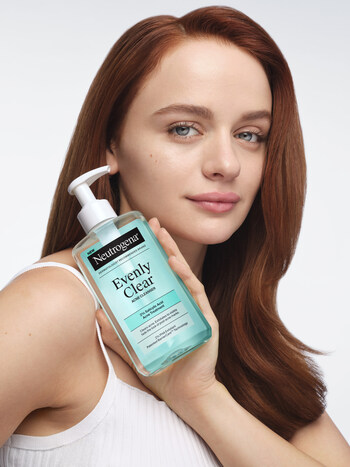 Evenly Clear™ Global Ambassador Joey King featured with Evenly Clear Acne Cleanser