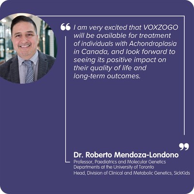 Dr. Roberto Mendoza-Londono (CNW Group/BioMarin Pharmaceutical (Canada) Inc.)