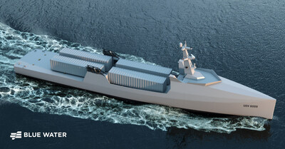 Blue Water Autonomy Introduces Liberty Class, a 190-Foot Autonomous Ship for the U.S. Navy