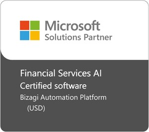 Bizagi Earns Microsoft Certified Software Designation for Financial Services AI