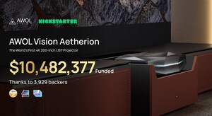AWOL Vision's 4K Triple Laser Projector Aetherion Series "Breaks the Box Office" on Kickstarter, Surpassing $10M in 12 Hours in Record-Setting Debut