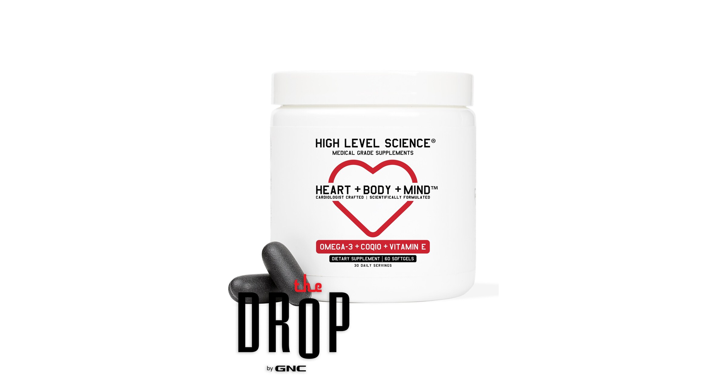 GNC & High Level Science Launch Heart & Men's Health Formulas Exclusively in The Drop, by GNC