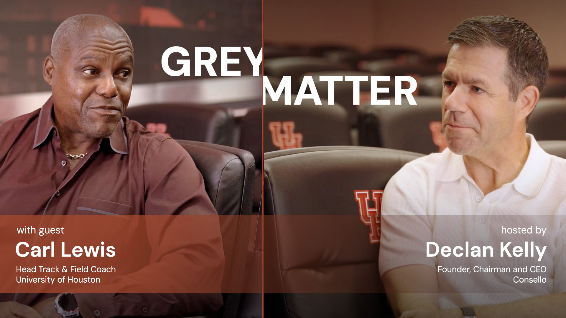 Nine-time Olympic Gold Medalist Carl Lewis Reflects on the Demands of Winning in the Latest Grey Matter Episode, hosted by Declan Kelly
