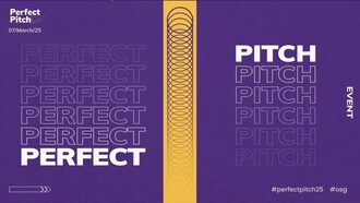 OneSchool Global's Perfect Pitch competition title slide graphic.