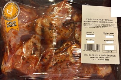 Pilon de poulet mariné (Groupe CNW/Ministère de l'Agriculture, des Pêcheries et de l'Alimentation)