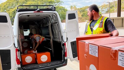 Pictured above, Direct Relief employees deploy medical aid, including emergency medical supplies, for first responders and displaced residents after the deadly and destructive California wildfires in 2025. (Photo Credit: Direct Relief)
