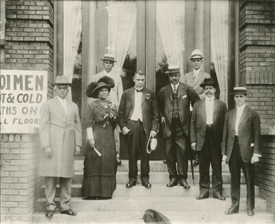 [NBL Archives: In August 1913, during the National Negro Business League’s annual conference in Philadelphia—where she served as a keynote speaker and as a devoted member and supporter of the League—Madam C.J. Walker is pictured alongside Booker T. Washington at the dedication of the Senate Avenue YMCA in Indianapolis on July 8, 1913. Walker, one of the nation’s first self-made women millionaires, contributed $1,000 toward the project, while Washington delivered the keynote address.]