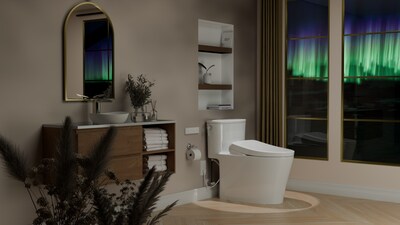 The Aurora WASHLET+ S7A One-Piece Bidet Toilet from TOTO combines an integrated toilet and WASHLET+ solution with a refined, fully skirted design. Intelligent cleansing features, personalized comfort settings, and effortless operation create a smarter approach to everyday hygiene. Engineered for dependable performance and seamless style, Aurora delivers the convenience, confidence, and quiet luxury modern bathrooms demand.