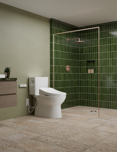 The Glaston WASHLET+ S5 Two-Piece Skirted Bidet Toilet by TOTO features a clean-line, premium design and dependable, high-performance TORNADO FLUSH technology for water-efficient performance. Its streamlined silhouette and fully integrated WASHLET+ S5 deliver customizable warm-water cleansing with simple, intuitive operation. Glaston brings together sophisticated style, trusted performance, and everyday convenience in a versatile, elegantly crafted bathroom solution.