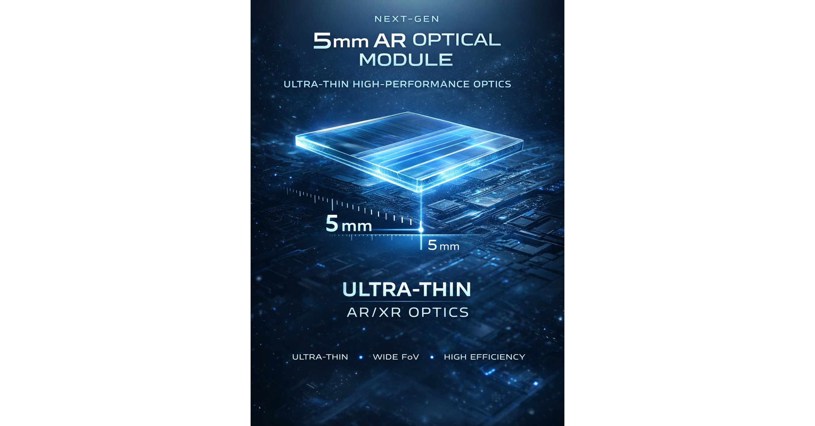 Prazen Develops Ultra-Thin, High-Performance Optical Module, Achieves 5 mm thickness, 50° field of view, and 50% optical efficiency