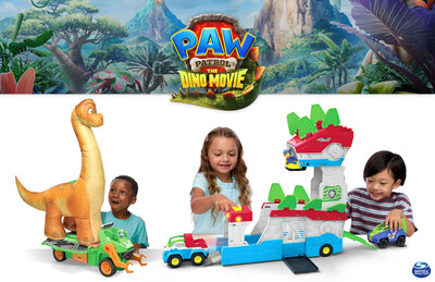 Drawing directly from the movie’s epic dino rescues and high-stakes action, these toys offer a glimpse into the bold new world the pups will explore on their biggest mission yet. (CNW Group/Spin Master Corp.)