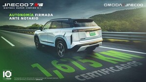 JAECOO 7 SHS logra récord de autonomía en México y recibe certificación notarial.