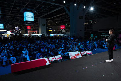 Justin Sun, Founder, TRON, addresses the Consensus crowd at the Auros Mainstage during Consensus Hong Kong 2026.