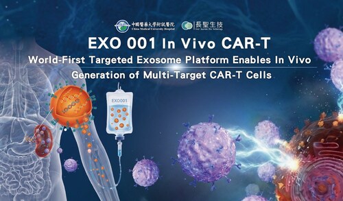 EXO 001 In Vivo CAR-T: World-First Targeted Exosome Platform Enables In Vivo Generation of Multi-Target CAR-T Cells. China Medical University Hospital and Ever Supreme Bio Technology Report Complete Tumor Elimination in Select Animal Models. Patients with Solid Tumors—including Lung, Pancreatic, Colorectal, and Malignant Brain Cancers—May Benefit.